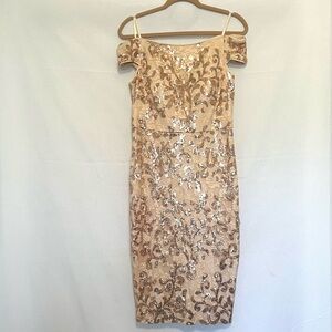 Elegant Sequin Off-Shoulder Dress